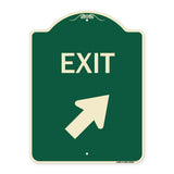 Exit Sign Exit with Right Arrow