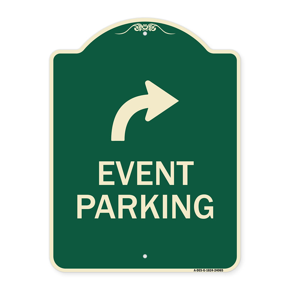 Event Parking Only (With Upper Right Arrow)