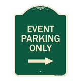 Event Parking Only (With Right Arrow)