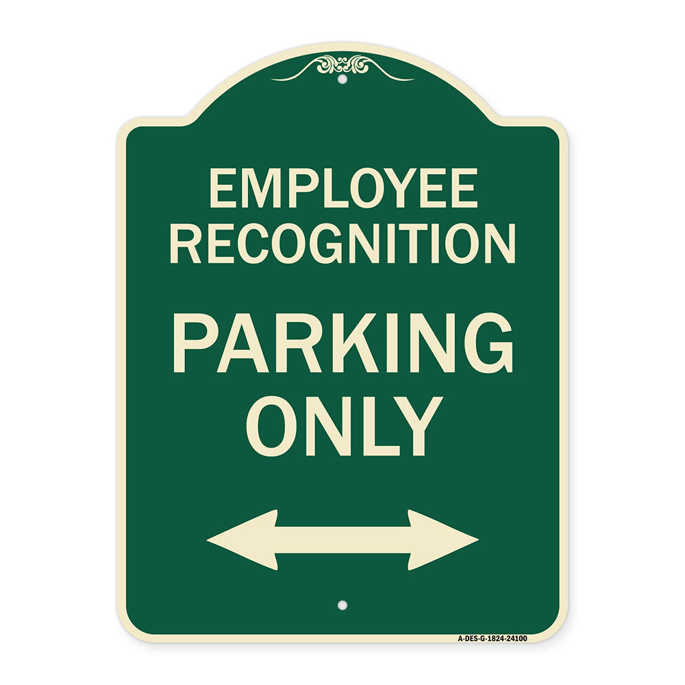 Employee Recognition Parking Only (With Bi-Directional Arrow)