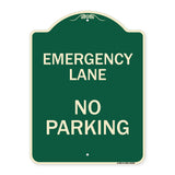 Emergency Lane No Parking Sign