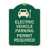 Electric Vehicle Parking Permit Required (With Electric Car Graphic)