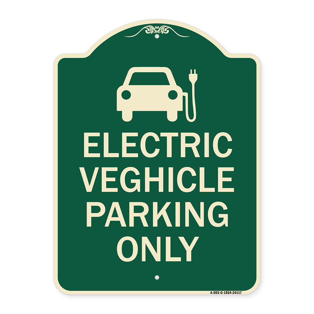 Electric Vehicle Parking Only (With Graphic)