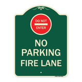 Do Not Enter No Parking Fire Lane with Graphic