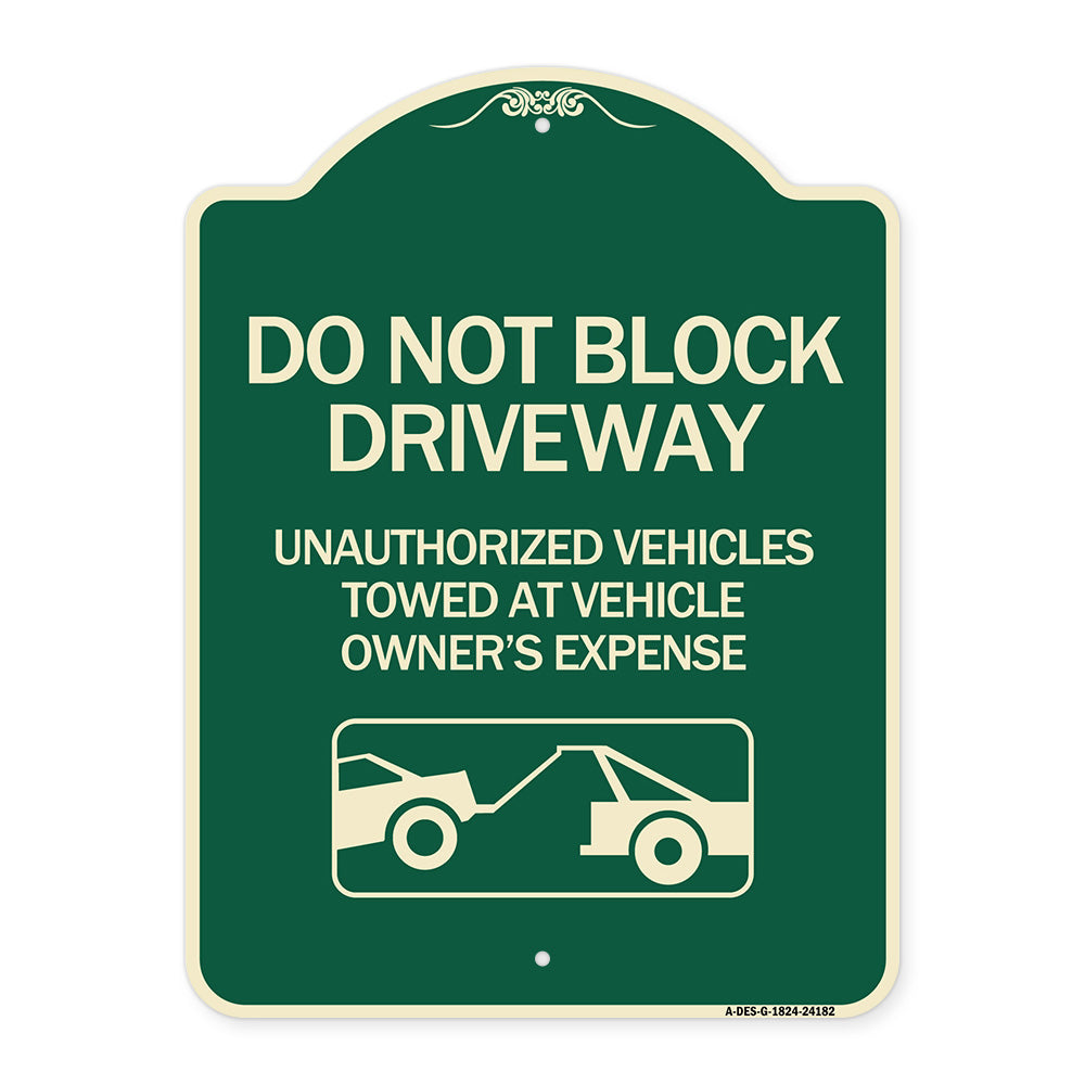 Do Not Block Driveway (With Graphic)
