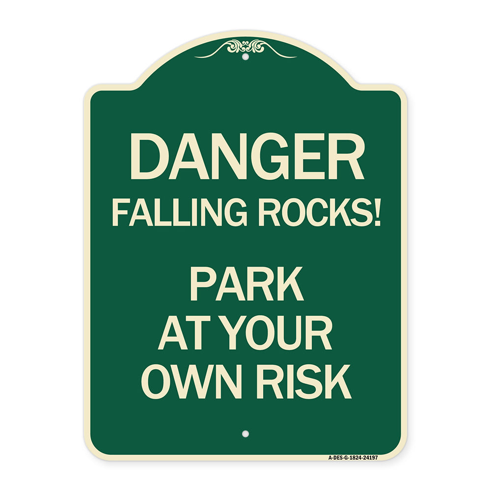 Danger Falling Rocks! - Park at Your Own Risk