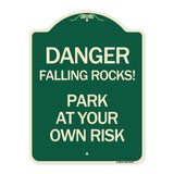 Danger Falling Rocks! - Park at Your Own Risk