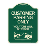 Customer Parking Only (Violators Will Be Towed) (Symbol)