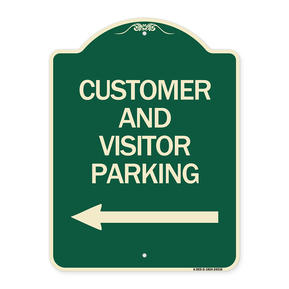 Customer and Visitor Parking (With Left Arrow)