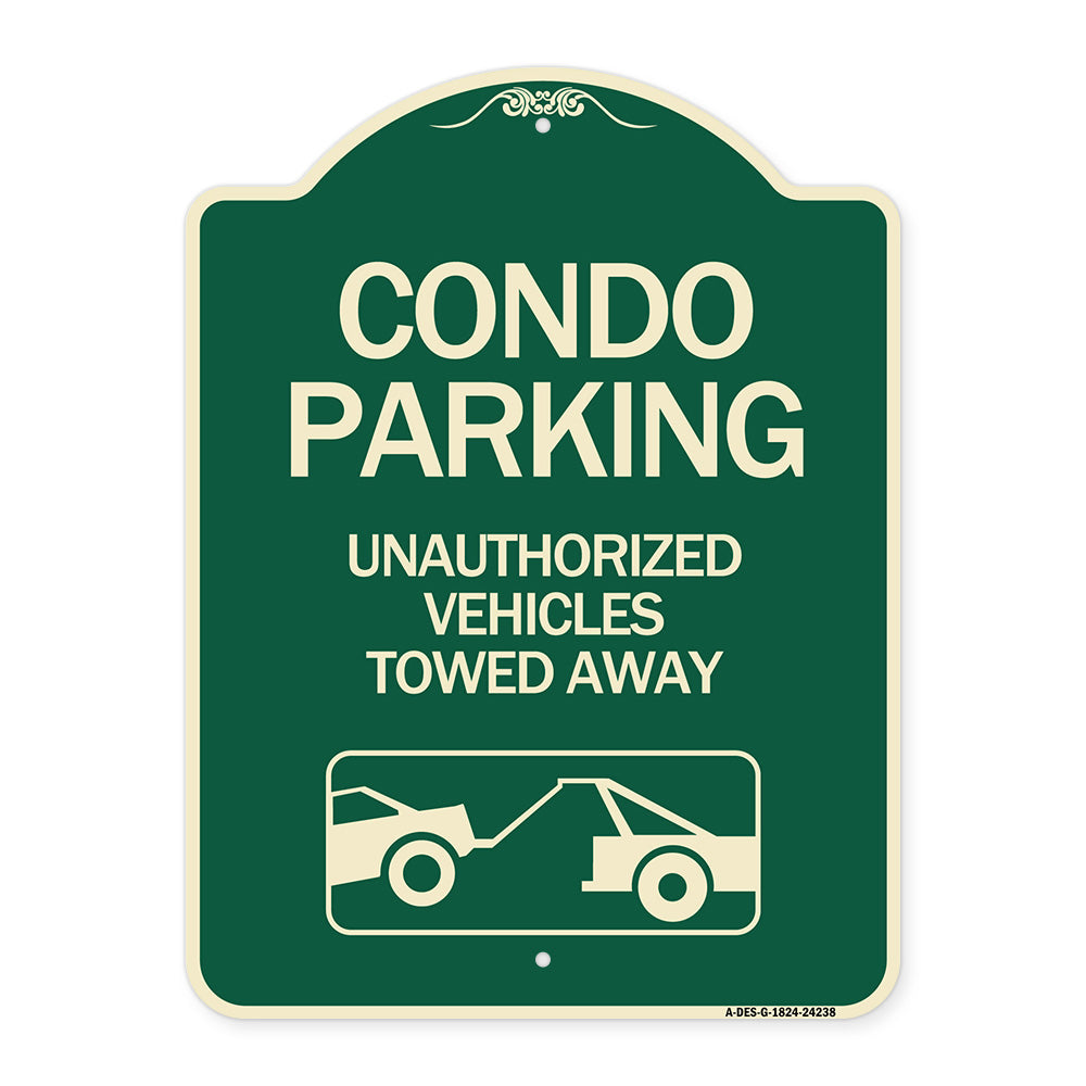Condo Parking - Unauthorized Vehicles Towed Away (With Car Tow Graphic)