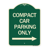 Compact Car Parking Only (With Right Arrow)