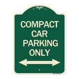 Compact Car Parking Only (With Bidirectional Arrow)