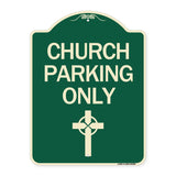 Church Parking Only (Cross Symbol)