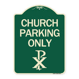 Church Parking Only (Chi Rho Symbol)