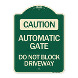 Caution Automatic Gate Do Not Block Driveway