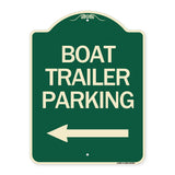 Boat Trailer Parking (With Left Arrow Symbol)