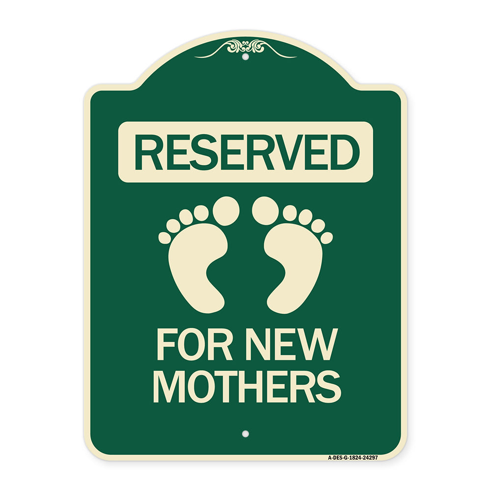 Blue Reserved Parking for New Mothers