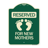 Blue Reserved Parking for New Mothers