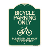 Bicycle Parking Only Please Secure Your Bike Properly Sign