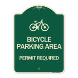 Bicycle Parking Area - Permit Required with Graphic