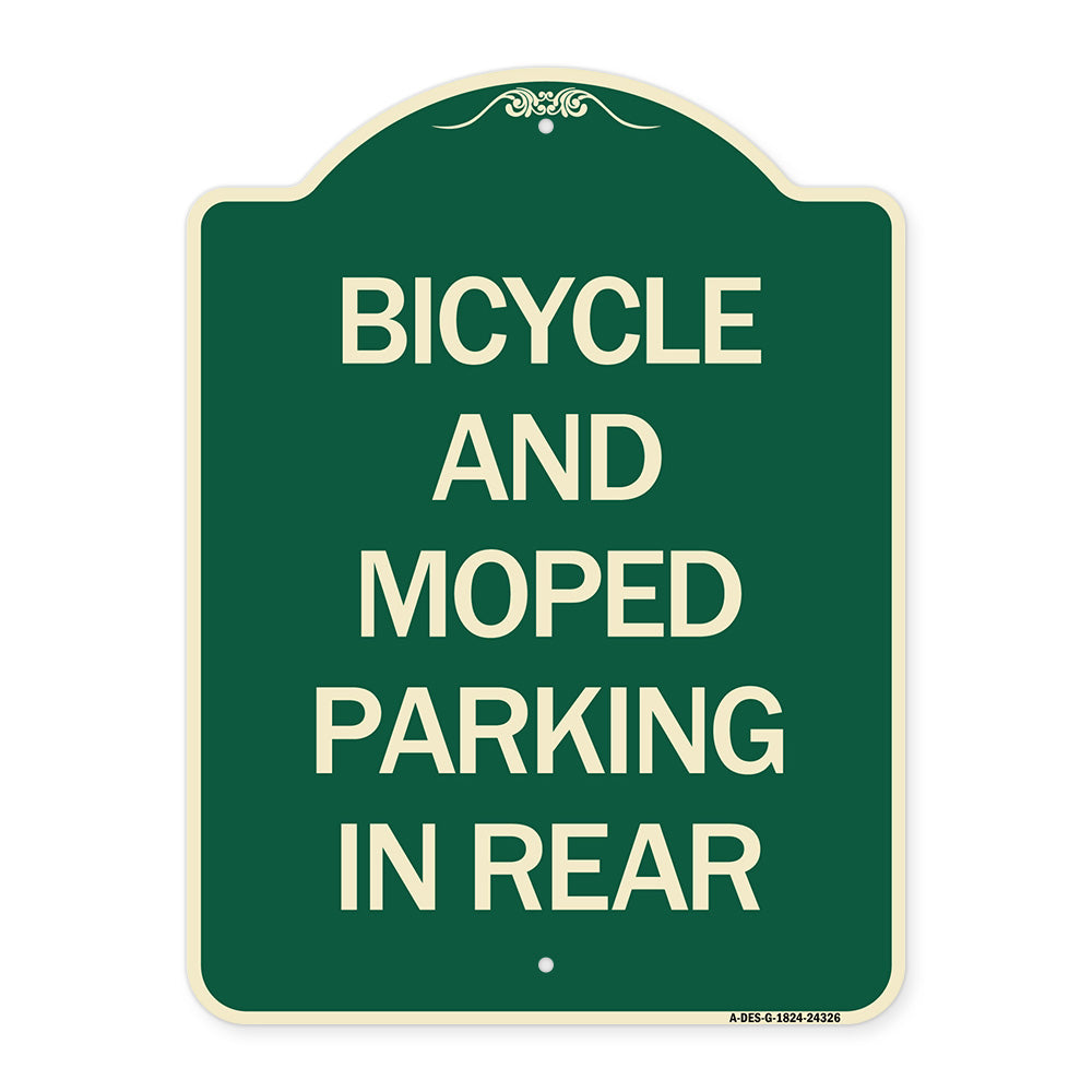 Bicycle and Moped Parking in Rear