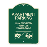Apartment Parking - Unauthorized Vehicles Towed Away (With Car Tow Graphic)