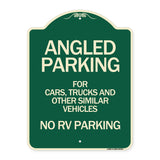 Angled Parking for Cars Trucks and Similar Vehicles - No RV Parking