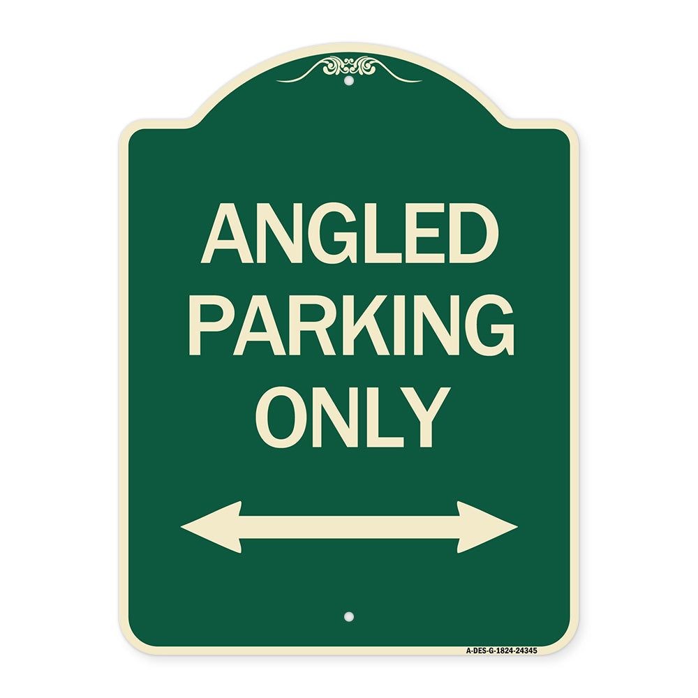 Angle Parking Only (With Bidirectional Arrow)