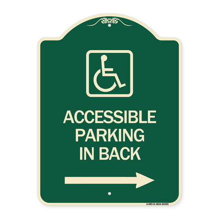 Accessible Parking on Right Arrow (With Graphic)