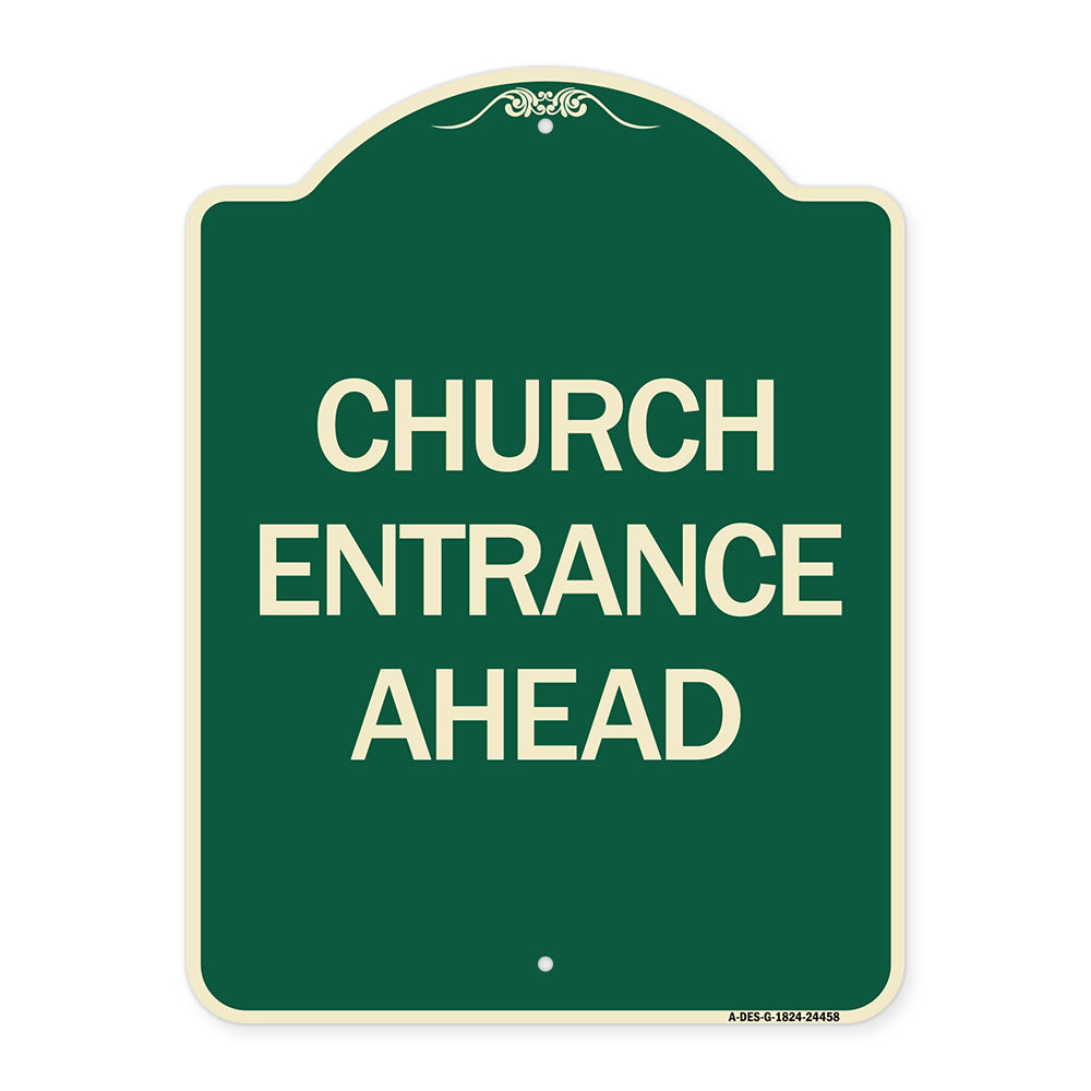 Church Entrance Ahead