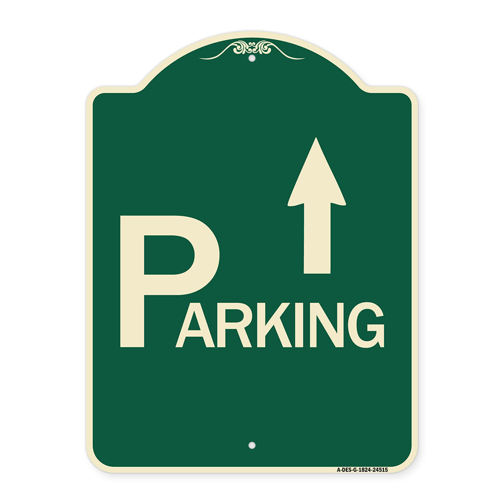 Parking with Arrow Pointing Up