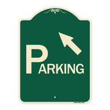 Parking with Arrow Pointing to Top Left