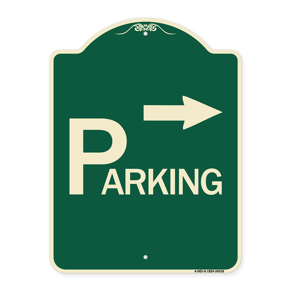 Parking with Arrow Pointing Right