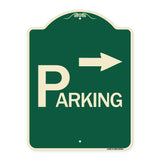 Parking with Arrow Pointing Right