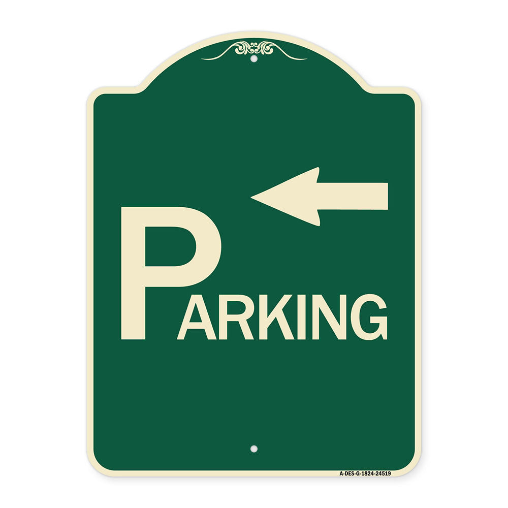 Parking with Arrow Pointing Left