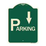 Parking with Arrow Pointing Down