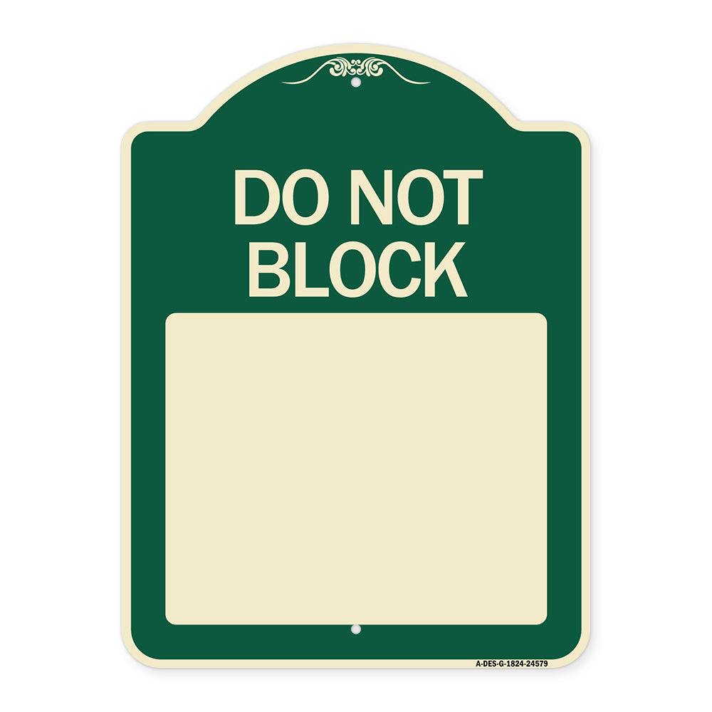 Do Not Block Custom No Parking Text Here