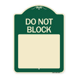Do Not Block Custom No Parking Text Here