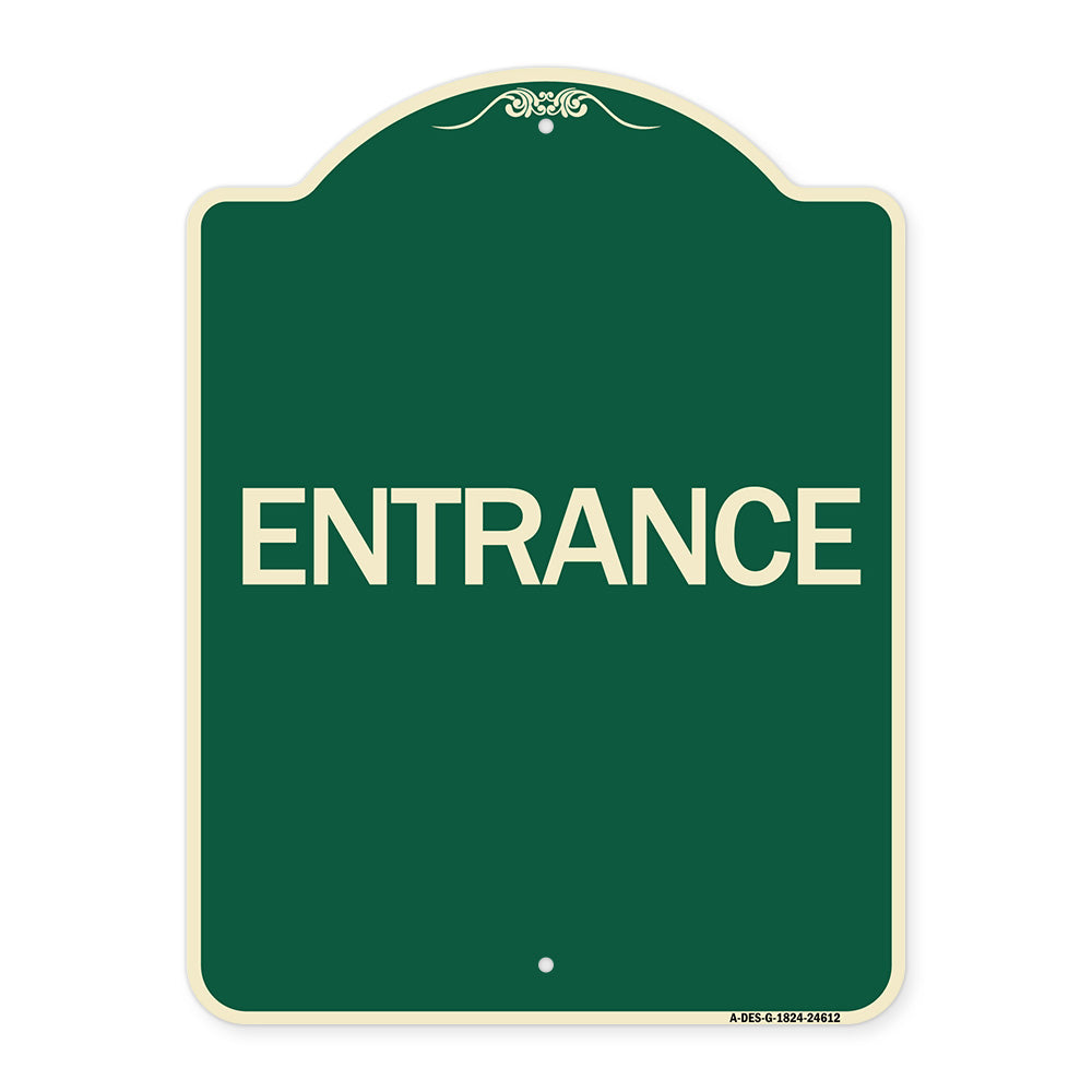 Traffic Entrance Sign Entrance