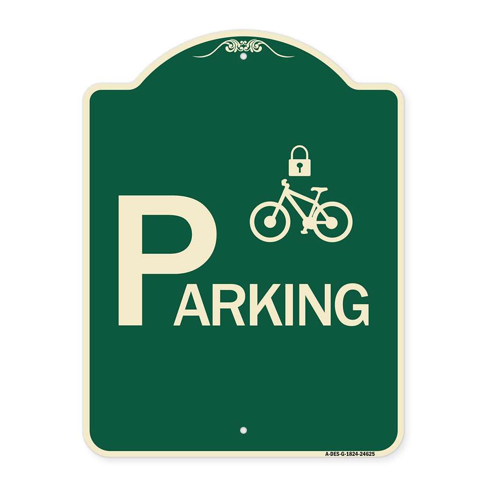 Parking (With Cycle and Lock Symbol)