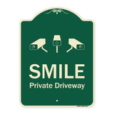 Smile Private Driveway With Video Surveillance Camera Graphics