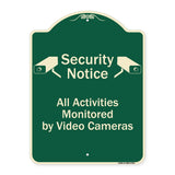 Security Notice All Activities Monitored By Video Cameras