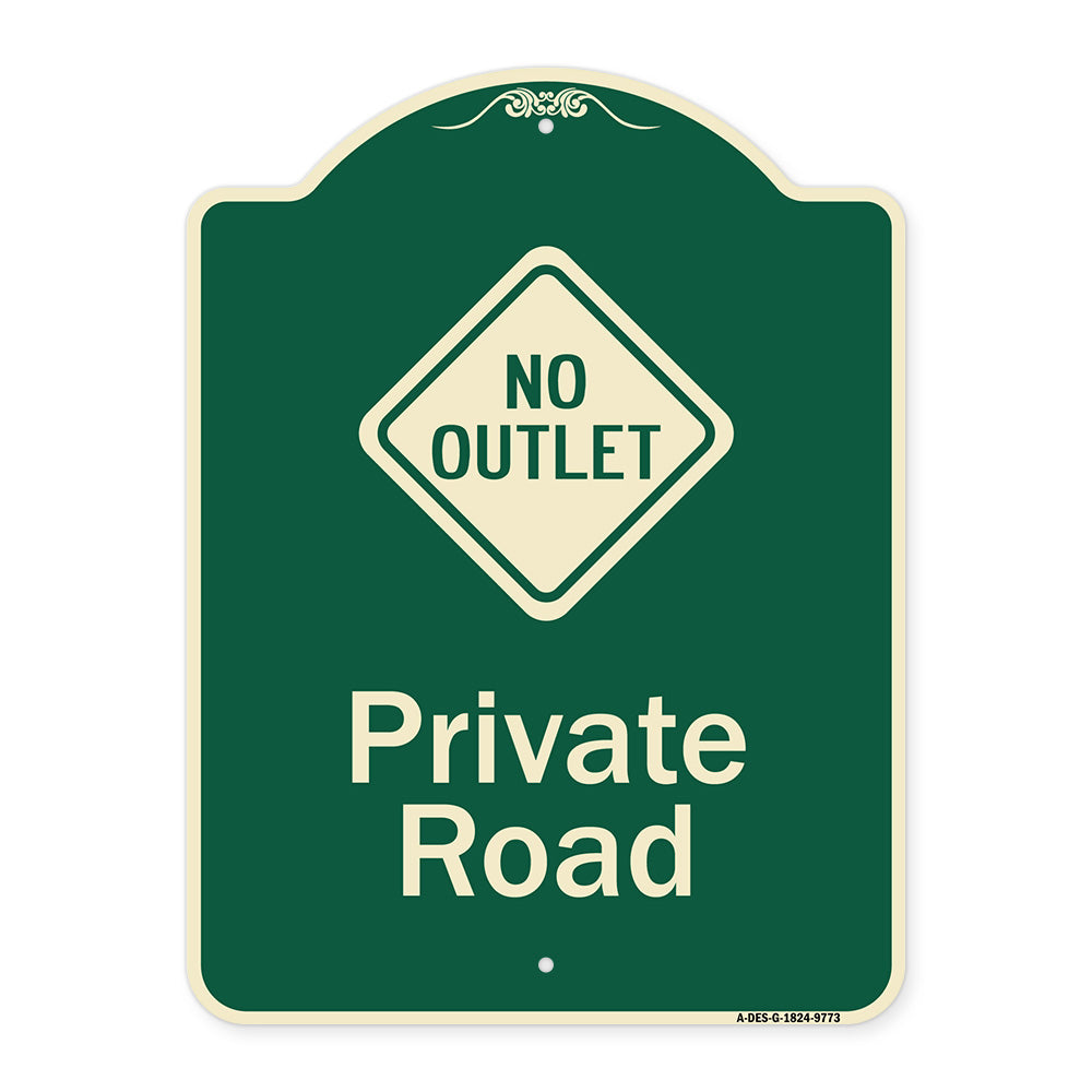 Private Road With No Outlet Symbol