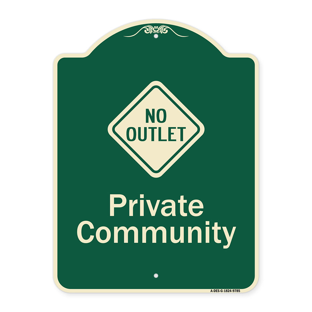 Private Community With No Outlet Symbol