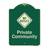 Private Community With No Outlet Symbol