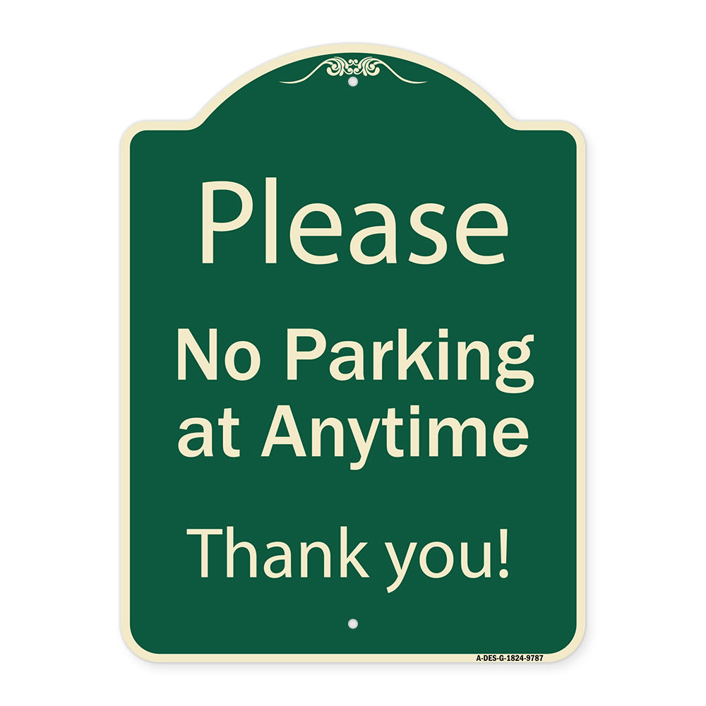 Please No Parking At Anytime