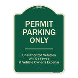 Permit Parking Only Unauthorized Vehicles