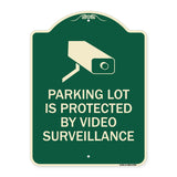 Parking Lot Is Protected By Video Surveillance With Graphic