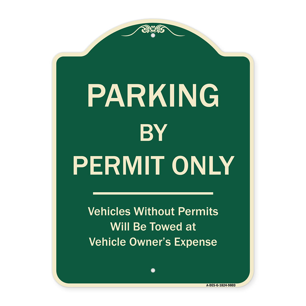 Parking By Permit Only Vehicles Without Permits Towed At Vehicle Owner's Expense
