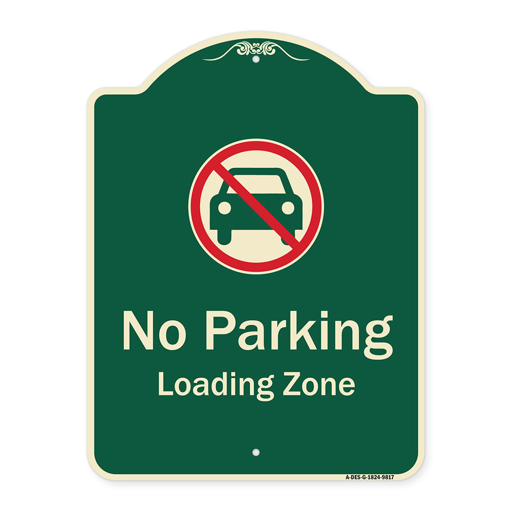 No Parking, Loading Zone With No Car Symbol